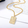 Geometric Punk Pendant Dragon Necklace Gold Mascot Blessing Lucky Necklaces For Men Stainless Steel Chain Women Jewelry Gifts