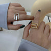 Geometry Dating Ring Aesthetic Rings For Women  Designer Accessories Gift For Girlfriend Punk Jewelry GaaBou Jewellery