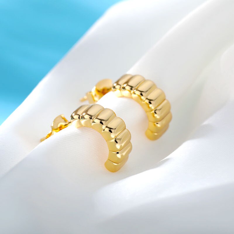 Geometry Earrings for Women Vintage Ladies Couple Earring 2023 Trend Koeran Stainless Steel Wedding Band Jewelry Gift