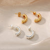 Geometry Earrings for Women Vintage Ladies Couple Earring 2023 Trend Koeran Stainless Steel Wedding Band Jewelry Gift