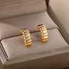 Geometry Earrings for Women Vintage Ladies Couple Earring 2023 Trend Koeran Stainless Steel Wedding Band Jewelry Gift