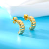 Geometry Earrings for Women Vintage Ladies Couple Earring 2023 Trend Koeran Stainless Steel Wedding Band Jewelry Gift