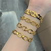 Geometry Letter B Chain Gold Women's bracelet Homme Jewelry Trend 2022  Punk Accessories  Gift Female Christmas GaaBou