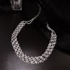 Geometry Shining Rhinestone Neck jewelry Women's short necklace Office Career Crystal Charming gift from Korea clavicle chain