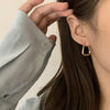 Geometry Zircon Hoops Women Small Black Earrings 2022 Trend Vintage  Jewelry Accessories  Christmas