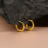 Geometry Zircon Hoops Women Small Black Earrings 2022 Trend Vintage  Jewelry Accessories  Christmas