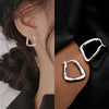 Geometry Zircon Hoops Women Small Black Earrings 2022 Trend Vintage  Jewelry Accessories  Christmas