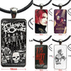 Gerard Way My Chemical Romance Mcr Rock For Girls Gifts Glass Pendant Necklace Handmade Half Pendant Rectangle Necklace