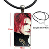 Gerard Way My Chemical Romance Mcr Rock For Girls Gifts Glass Pendant Necklace Handmade Half Pendant Rectangle Necklace