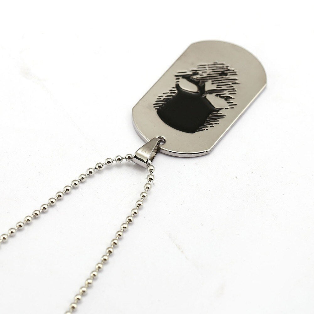 Ghost Recon Wildlands Game Necklace Stainless Steel Metal Necklaces Dog Tag Pendant Necklaces For Men Gifts