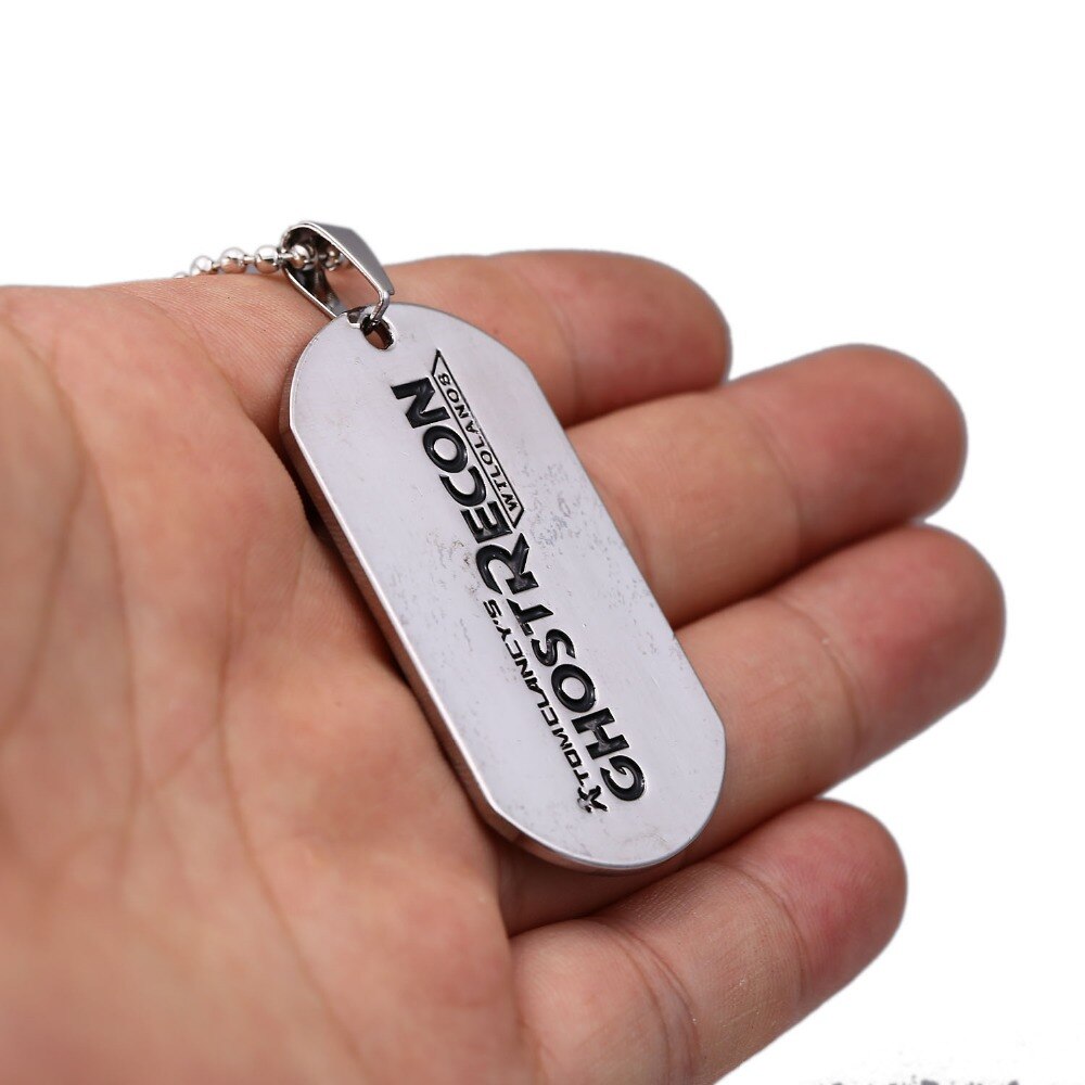 Ghost Recon Wildlands Game Peripherals Ghost Necklaces Dog Tag Pendant Necklaces For Father's Day Gifts
