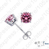 Hot High Quality Jewelry Real Pure 925 Sterling Silver Women Accessories Cubic Zirconia CZ 4 Claws Stud Earrings 8 Colors