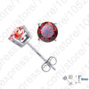 Hot High Quality Jewelry Real Pure 925 Sterling Silver Women Accessories Cubic Zirconia CZ 4 Claws Stud Earrings 8 Colors