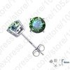 Hot High Quality Jewelry Real Pure 925 Sterling Silver Women Accessories Cubic Zirconia CZ 4 Claws Stud Earrings 8 Colors