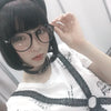 Girl Harajuku Cosplay Handmade Handcrafted Punk Gothic Real Leather Buckle Collar Choker Neclace