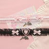Girl punk black sweet wind pink black love pistol hand made necklace collar hairpin