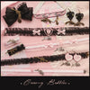 Girl punk black sweet wind pink black love pistol hand made necklace collar hairpin