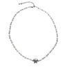 Girl's Pearl Bowknot Necklace with Sweet Retro Butterfly Chocker Jewelry 985