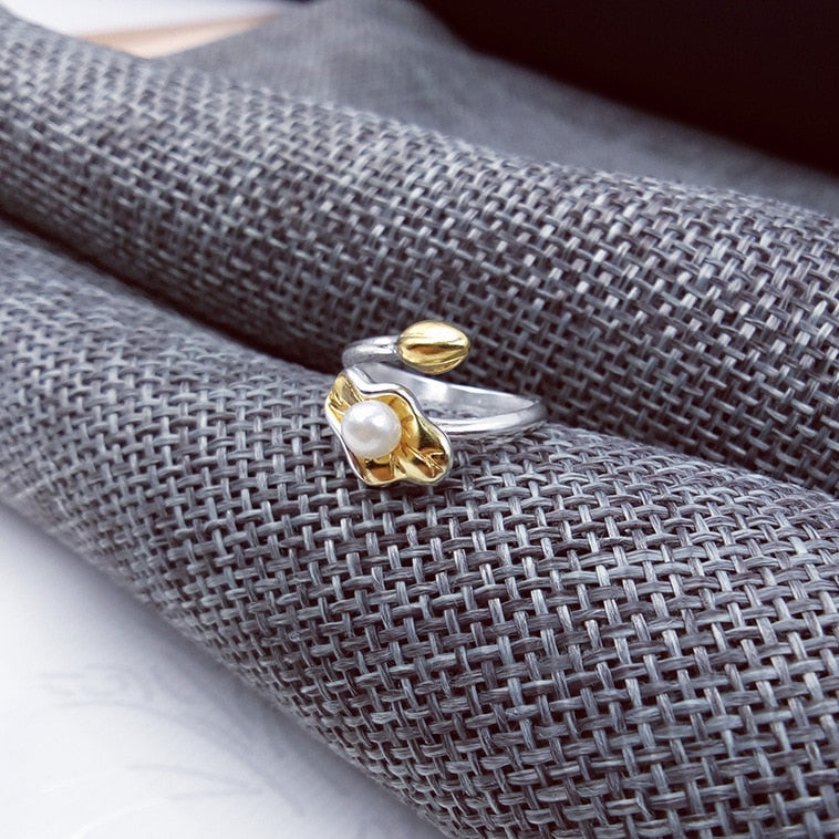 Girls Silver Ring Charm Romantic Flower Christmas Gift Ring For Women Jewelry