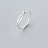 Girls Silver Ring Charm Romantic Girls Leaf Shape Rings For Women Jewelry