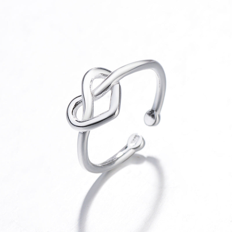 Girls Silver Ring Charm Romantic Love Heart Shape Diy Silver Ring For Women Jewelry