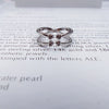 Girls Silver Ring Charm Trendy Cubic Zirconia Double intersection Rings For Women Jewelry