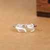 Girls Silver Ring Charm Trendy Small Deer Horn Shape Open Silver Ring For Women Jewelry