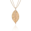 Girls Special Leaves Leaf Pendant Necklace Women Gold/Silvery/Rose Gold Color Plant Long Necklace With Link Chain collar mujer