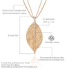 Girls Special Leaves Leaf Pendant Necklace Women Gold/Silvery/Rose Gold Color Plant Long Necklace With Link Chain collar mujer