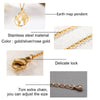 Globe World Map Necklace Stainless Steel World Necklace Women Girls Gold Color Chain Choker Necklaces Map Jewelry Birthday Gift