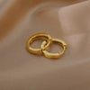 Glossy Hoop Earrings For Women Stainless Steel Cute Earrings 2023 Trend Aesthetic Jewerly Wedding Band Couple Gift bijoux femme
