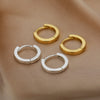 Glossy Hoop Earrings For Women Stainless Steel Cute Earrings 2023 Trend Aesthetic Jewerly Wedding Band Couple Gift bijoux femme
