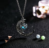 Glow In The Dark Necklace Moon Square Heart Necklaces For Woman Hollow Water Drop Pendant Night Fluorescence Light Accessories
