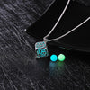 Glow In The Dark Necklace Moon Square Heart Necklaces For Woman Hollow Water Drop Pendant Night Fluorescence Light Accessories