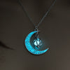 Glow In the dark Necklace Moon Hollow with ball Pendant Necklace Valentine's Day Gift for Women