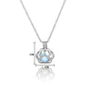 Glow in The Dark Pendant Necklace with Silver Color Paw Dog Shaped Locket Pendant Necklace Glowing Jewelry for Women