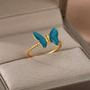 Glowing In Dark Rings For Women Stainless Steel Classic Luminous Butterfly Ring 2023 Trend Aesthetic Couple Jewelry Gift anillos