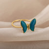 Glowing In Dark Rings For Women Stainless Steel Classic Luminous Butterfly Ring 2023 Trend Aesthetic Couple Jewelry Gift anillos