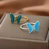 Glowing In Dark Rings For Women Stainless Steel Classic Luminous Butterfly Ring 2023 Trend Aesthetic Couple Jewelry Gift anillos