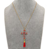 Go2Boho Cross Necklace for Women Jewellery 2022 Christian Jewelry Bohemian Colorful Pendant Collier Tassel Necklaces