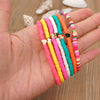 Go2Boho Heart Charm Bracelets Polymer Clay Bracelet For Female Summer Heishi Disc 4mm Beaded Braclets Women 2021  Jewelry