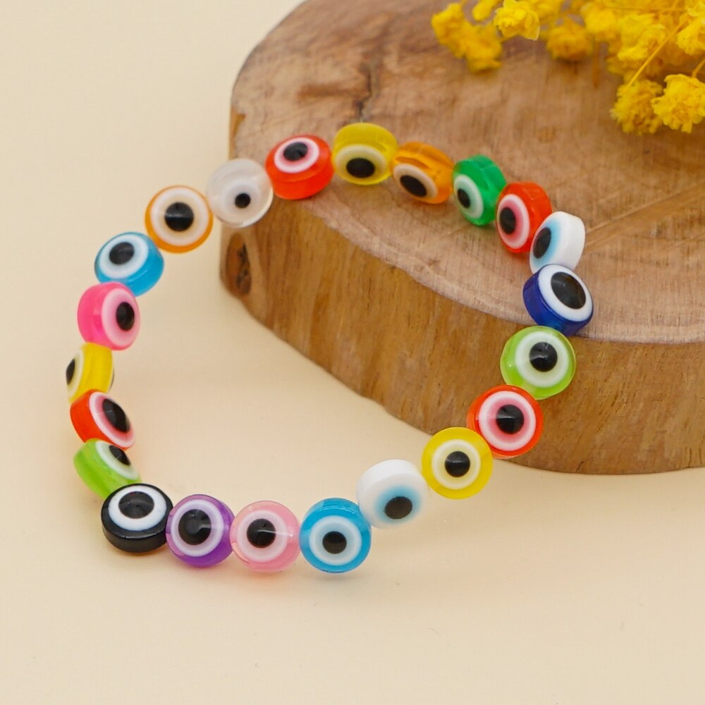 Go2Boho Turkish Evil Eye Bracelets Mixcolor Beaded Bracelet For Women Boho Jewelry 2021 Greek Eye Braclet Bring Lucky Jewellery