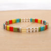 Go2boho Boho Miyuki Bracelet For Women Tila Beads Rainbow Bracelets for Girl Gift Summer Pulseras Elastic Jewelry