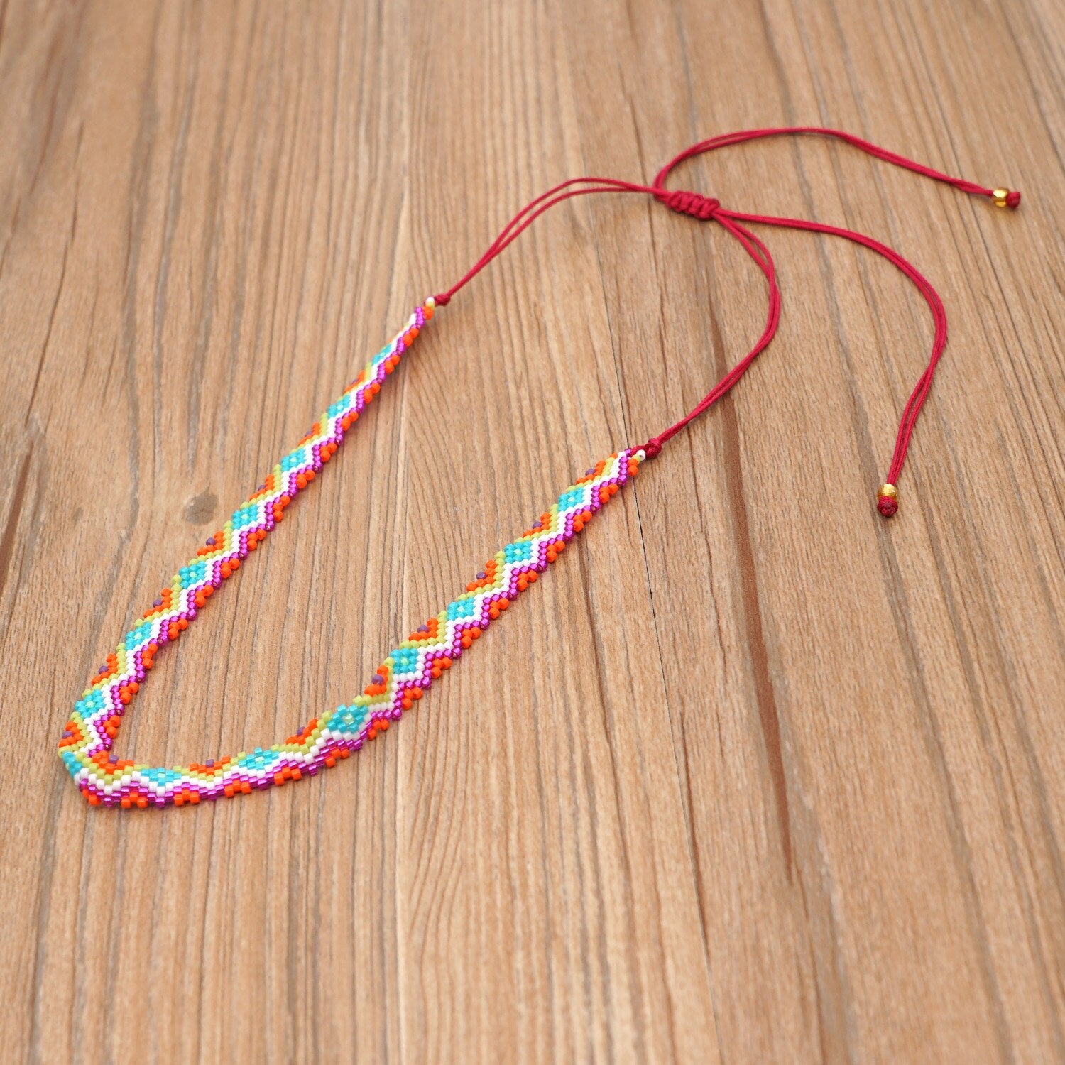 Go2boho Colorful Bead Necklace For Women And Girls Jewelry Trendy Bohemian Collier Miyuki Beads Loom Jewellery Choker Necklaces