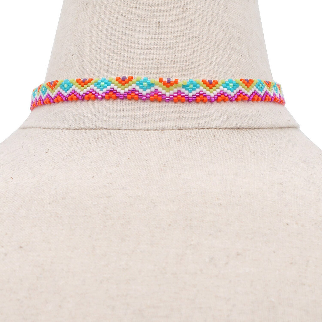 Go2boho Colorful Bead Necklace For Women And Girls Jewelry Trendy Bohemian Collier Miyuki Beads Loom Jewellery Choker Necklaces