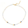 Go2boho Freshwater Pearl Necklace Choker Jewelry Miyuki Beaded Necklaces For Women 2022 Friends Gift Summer Rainbow  Jewellery