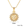 God Allah Sun Arabic Women Gold Muslim Islamic Charm Pendant Necklace Jewelry Ramadan Gift