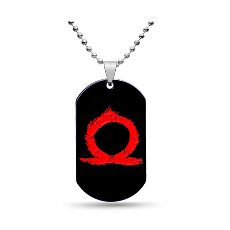 God of War 4 Jewelry Men Gift Necklace Black Metal Pendant Men Choker Kratos Necklaces