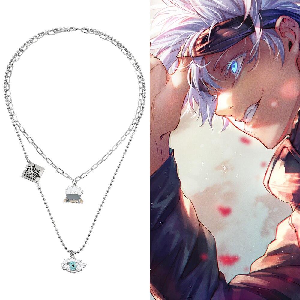 Gojo Satoru Pendant Necklace for Women Jujutsu Kaisen Classic Anime Accessories Cartoon Jewelry Men's Neck Chains Gift