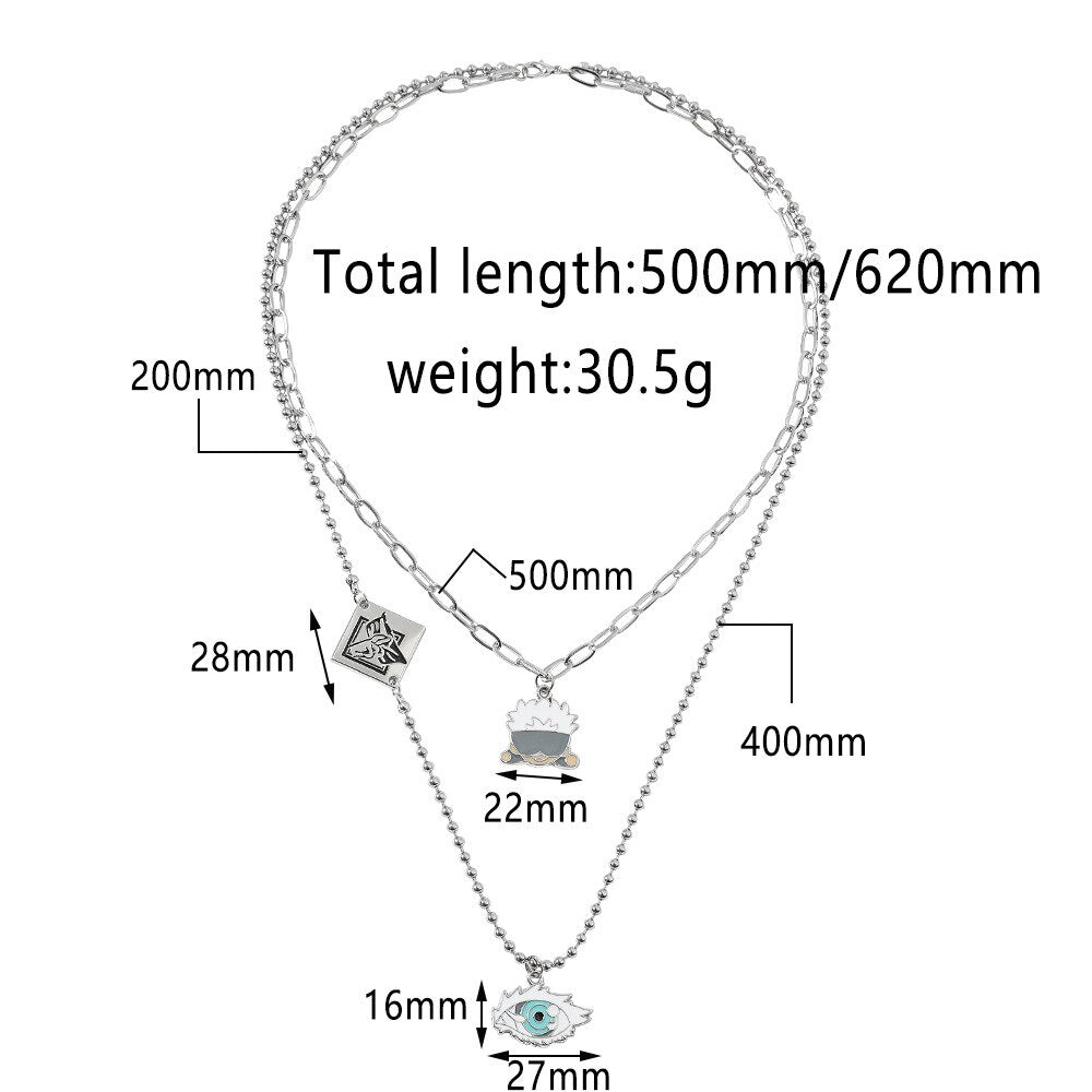 Gojo Satoru Pendant Necklace for Women Jujutsu Kaisen Classic Anime Accessories Cartoon Jewelry Men&#39;s Neck Chains Gift